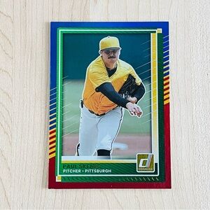 PAUL SKENES 2025 Panini Donruss Red & Blue Foil